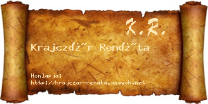 Krajczár Renáta névjegykártya
