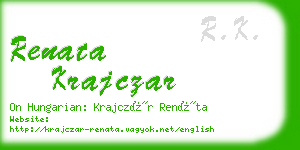 renata krajczar business card